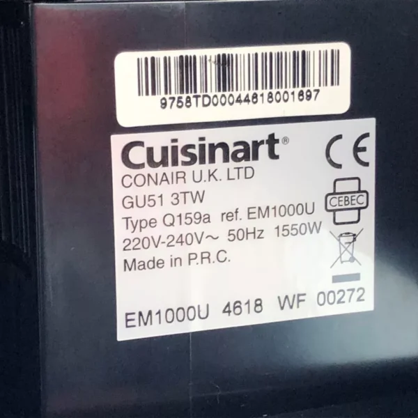 Cuisinart EM1000U Veloce Fully Automatic Bean-To-Cup Coffee Machine Mint Condit. - Image 9