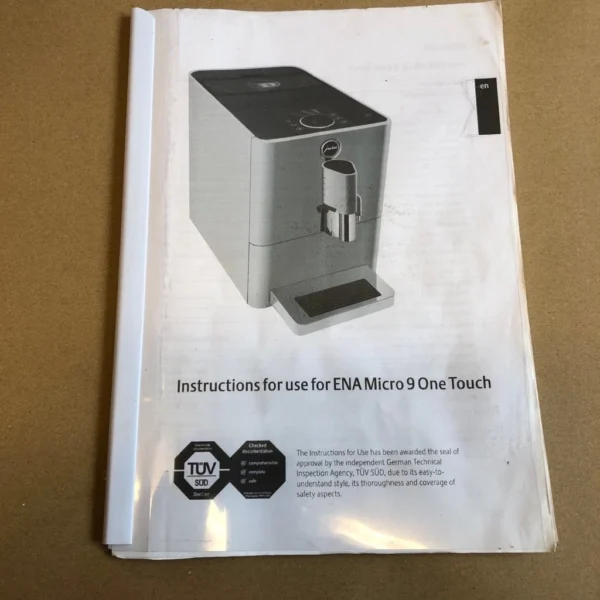 JURA ENA Micro 9 Automatic Bean to Cup Coffee Machine SILVER - Image 2