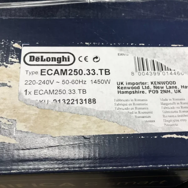 De'Longhi Magnifica S Smart ECAM 250.33.TB Bean to Cup Coffee Machine - Image 3